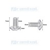 Set 20 Tornillos con Tuerca M3x6mm acero inoxidable