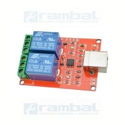 Modulo Relé 2 Canales USB control computadora 5V