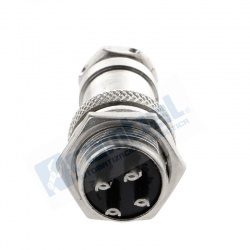 Enchufe 4-Pin 16mm GX16-4 Metal Macho y Hembra.