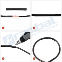 Tubo Aislante Termoretráctil de PVC 43mm x 1mt.