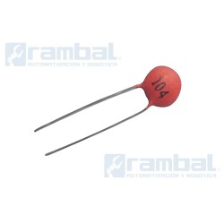 Condensador de cerámica 104 de 50V 0.1 µF  lote de 20 unidades.