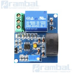 Modulo sensor de corriente alterna 5A, 12V con relé