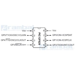 Microcontrolador PIC12F629 PDIP 8 pines