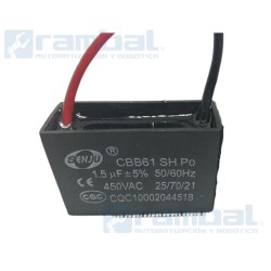 Condensador de Arranque CBB61 450VAC 1.5 uf.