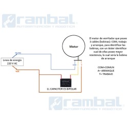 Condensador de Arranque CBB61 450VAC 1.5 uf.