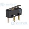 Interruptor final de carrera (limit switch), 5A 250VA, 3 pines