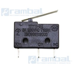 Interruptor final de carrera (limit switch), 5A 250VA, 3 pines