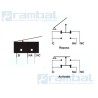Interruptor final de carrera (limit switch), 5A 250VA, 3 pines