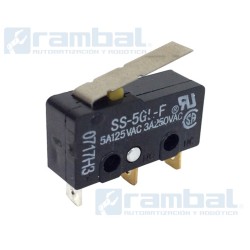 Interruptor final de carrera (limit switch), 5A 250VA, 3 pines