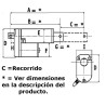 Actuador 8" Motor Lineal Telescopico 12Volts IP65 08PZ 1000