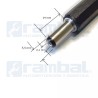 R-Conector Jack macho 2.1mm x 5.5mm