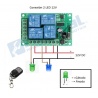 Kit de Reles Inalámbricos con Control Remoto RF 433Mhz 4 Canales