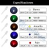 Pack 100 Diodos led 5mm transparentes de  5 colores, 20 Pcs cada color.