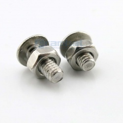 Pack 20 tornillos con tuerca M3 x 6mm cabeza brida de tipo Philips.