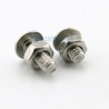 Pack 20 tornillos con tuerca M3 x 6mm cabeza brida de tipo Philips.