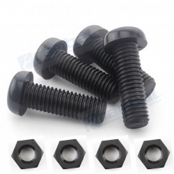 Set 20 Tornillos y Tuercas M2 x 10mm de acero inoxidable, cabezal redondo cruz