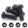 Set 20 Tornillos y Tuercas M2 x 10mm de acero inoxidable, cabezal redondo cruz