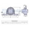 Rodamiento KP001-12mm Soporte Pedestal