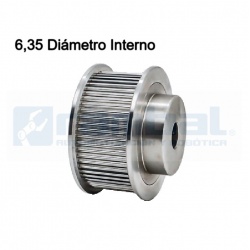 Polea Dentada GT2 60 Dientes Ancho 10mm-  6,35mm Diámetro Int.