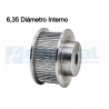 Polea Dentada GT2 60 Dientes Ancho 10mm-  6,35mm Diámetro Int.