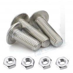 Set 20 Tornillos y Tuercas M2 x 10mm de acero inoxidable, cabezal redondo cruz