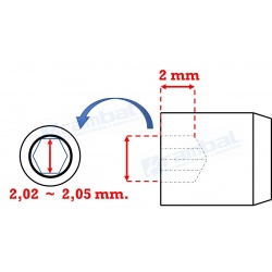 Set 10 Tornillo M4 x 4mm Punta Allen