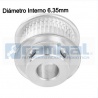 Polea Dentada GT2 30 Dientes Ancho 10mm-  6.35mm Diámetro Int.