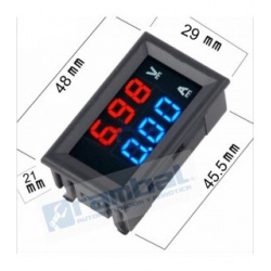 Voltimetro-Amperimetro con display 0-100V 0-50A