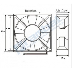 Ventilador Brushless 12037 DC 12V
