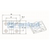 Bisagra de aluminio para perfiles 20x20