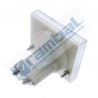 Amperímetro Análogo DC 500mA Blanco
