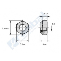 Tuerca autoblocante M3 (Pack 20 un.)