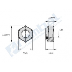 Tuerca autoblocante M4 (Pack 20 un.)