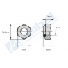 Tuerca autoblocante M4 (Pack 20 un.)