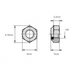 Tuerca autoblocante M5 (Pack 20 un.)