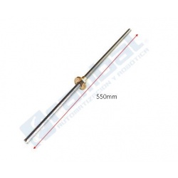 Husillo Tornillo Trapezoidal Cuadrado T8 CNC 550mm