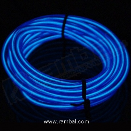 El Wire Neon - Azul Fosforescente 2mt