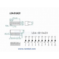 Led 10 Segmentos Modelo Grafico Barra. Color verde