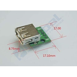 Conector USB 2.0 Tipo A Hembra 4 Pines