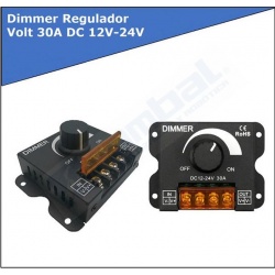 Dimmer Regulador Volt 30A DC 12V-24V.